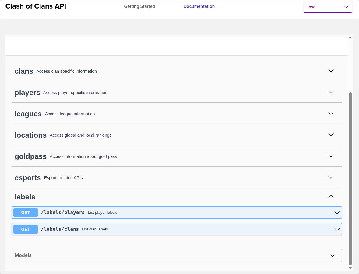 Clash of Clans Developer Portal